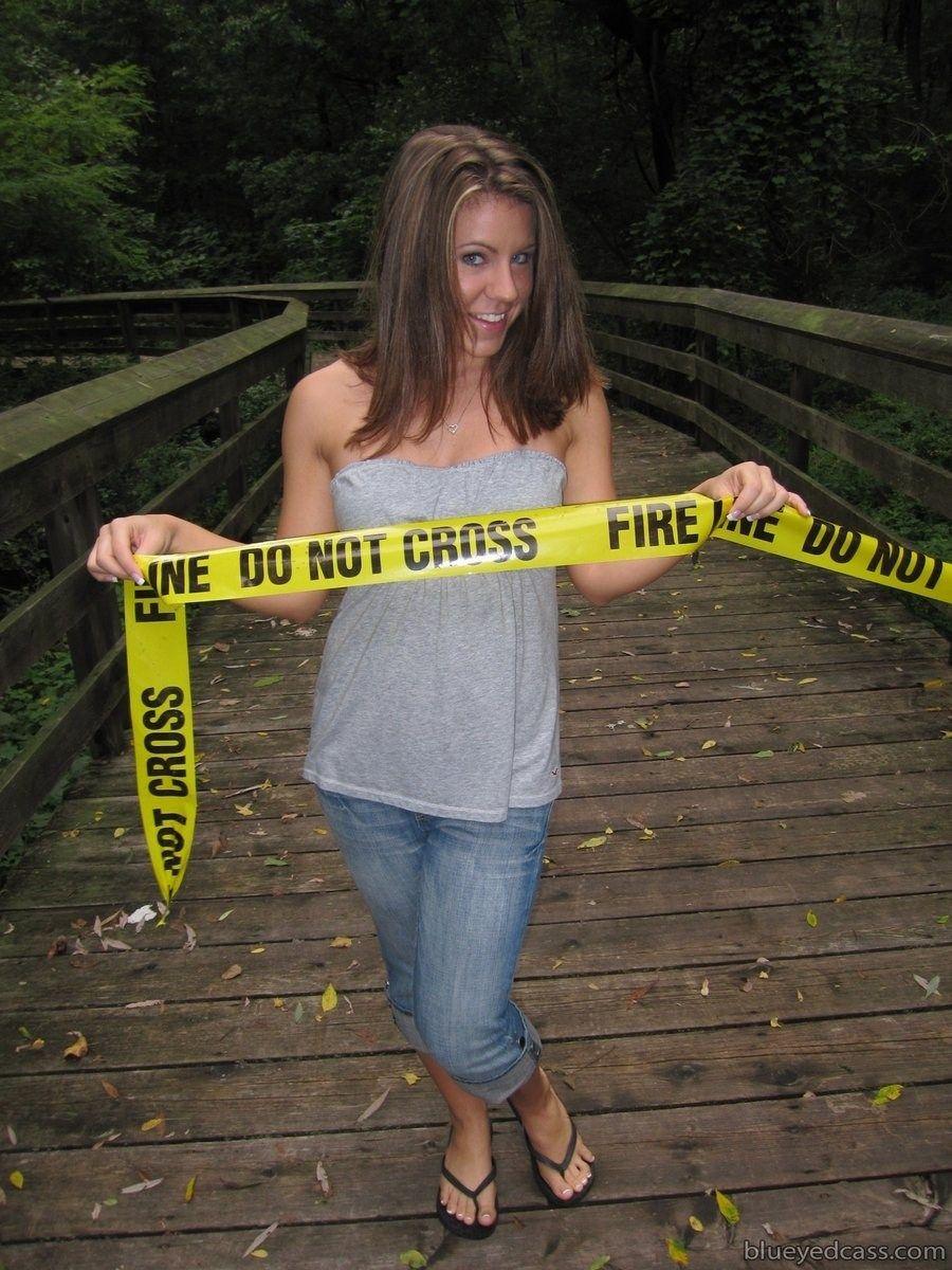 Pictures of Blueyed Cass getting kinky with the crime scene tape #53455783