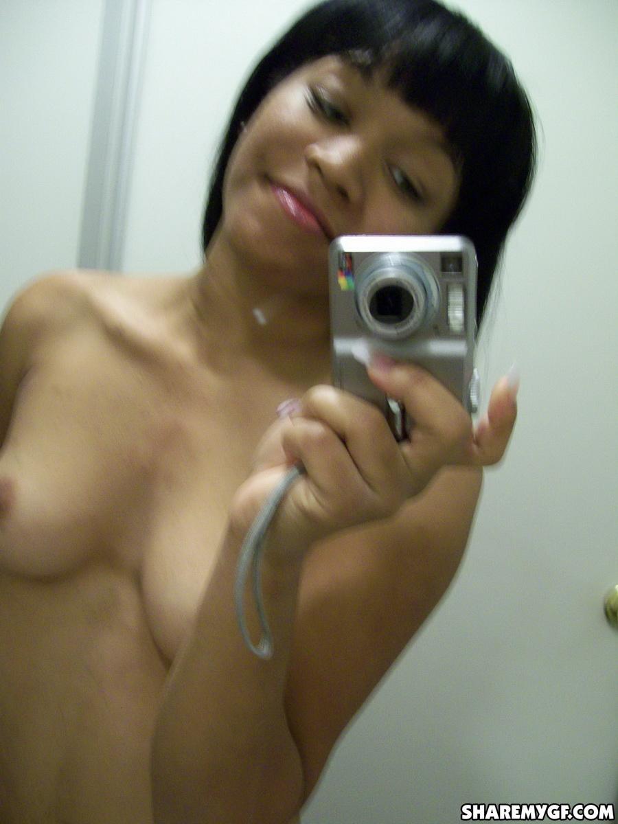 Naughty ebony GF takes selfies of her nude body #60796759