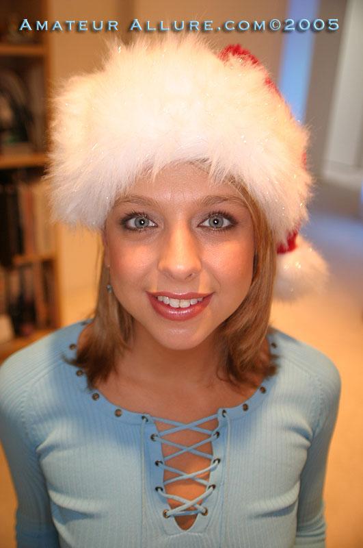 Pictures of blonde girl Ellie giving a blowjob for Christmas #53522808