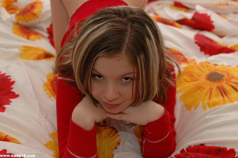 Pictures of teen girl emily 18 teasing in her red panties