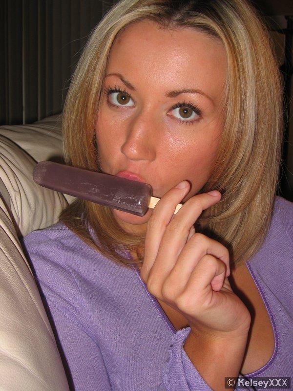 Pictures of teen porn girl Kelsey XXX teasing with a popsicle #58718199