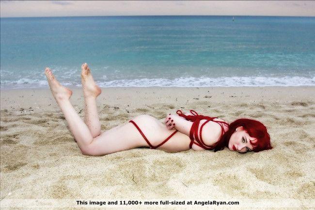 Pictures of teen girl Angela Ryan getting kinky on a beach #53181465