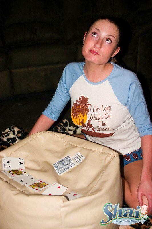 Pictures of Shai West playing strip poker and losing #59957282