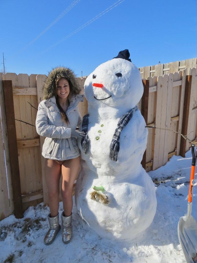 Val Midwest gets a little naughty while making a snow man #60124129
