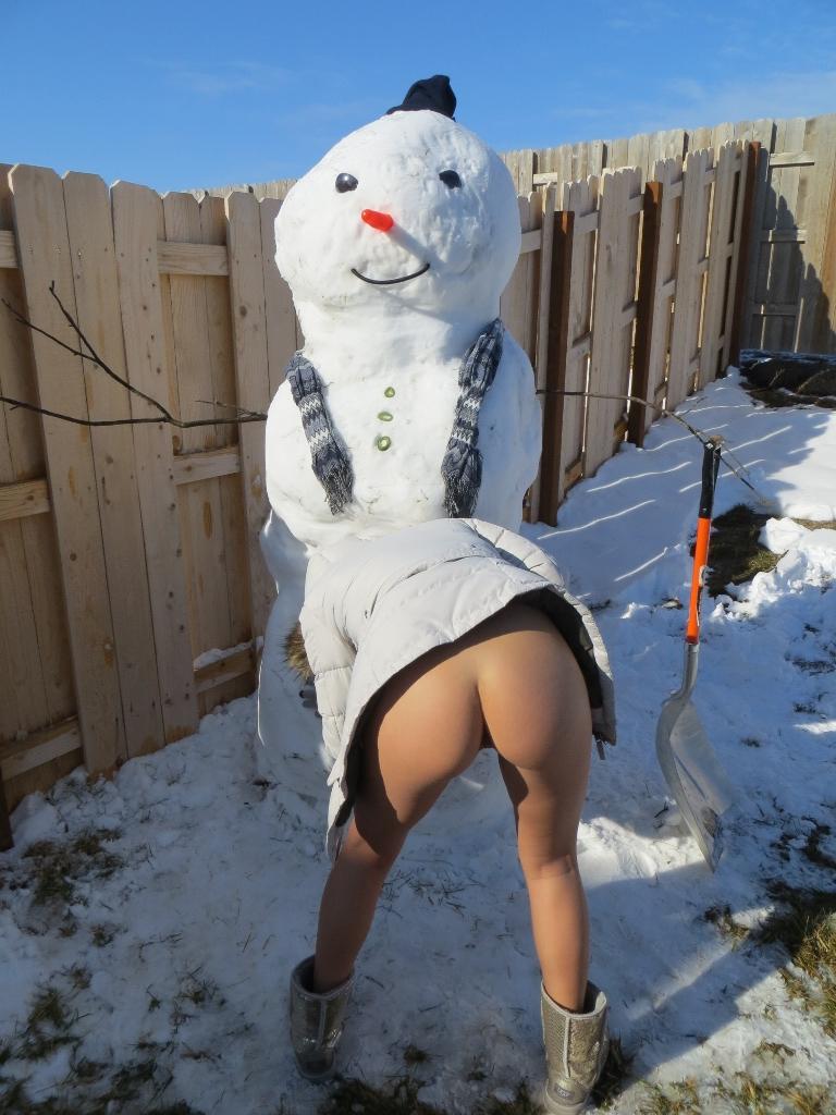 Val Midwest gets a little naughty while making a snow man #60124231