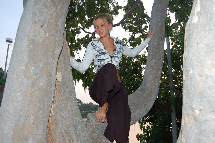 Pictures of Sexy Lette climbing a tree topless #59952399