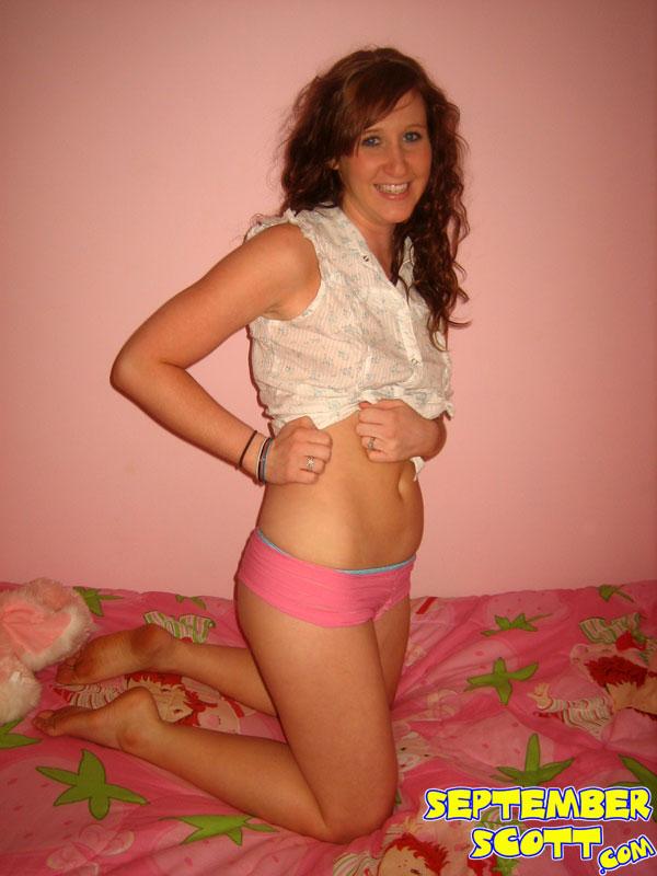 Pictures of teen September Scott teasing in her panties #59949036