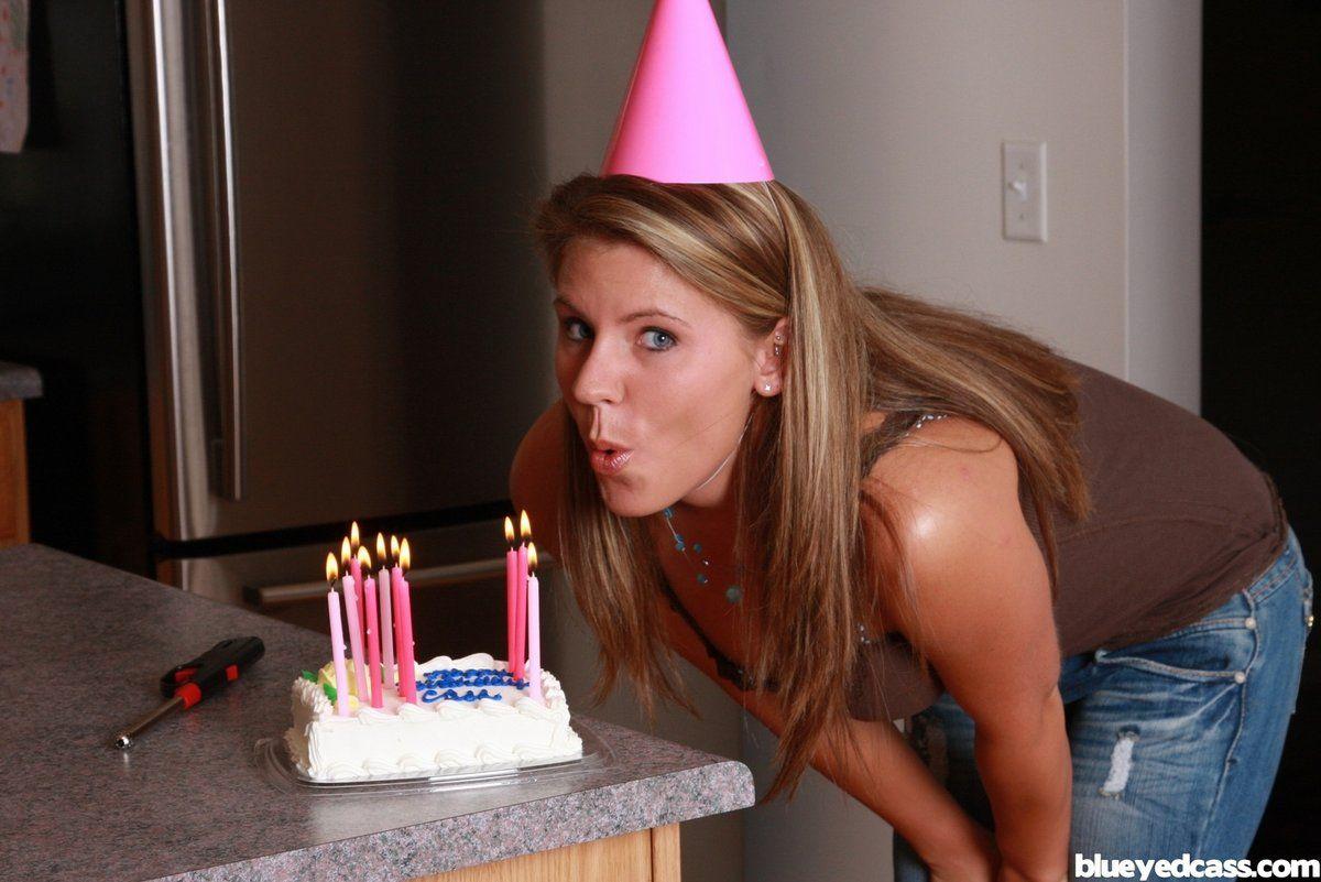 Pictures of teen babe Blueyed Cass getting freaky on her birthday #53454334