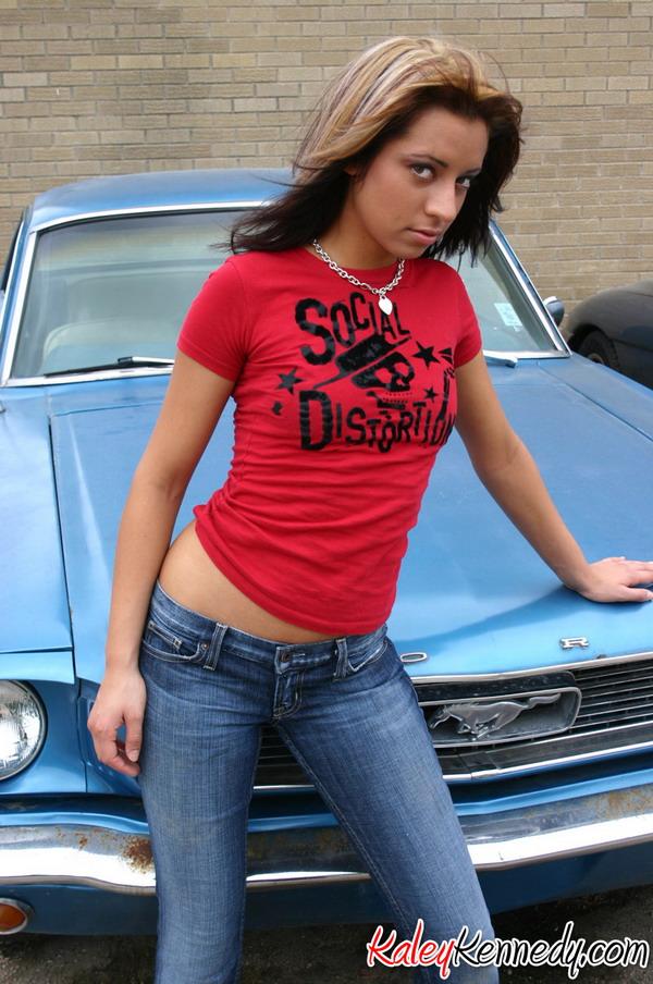 Pictures Of Kaley Kennedy Getting Hot With A Classic Car