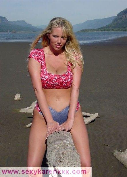 Pictures of Karen Fisher exposing herself on a beach #58018181