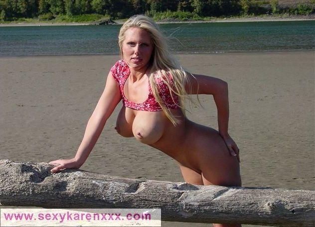 Pictures of Karen Fisher exposing herself on a beach #58018329