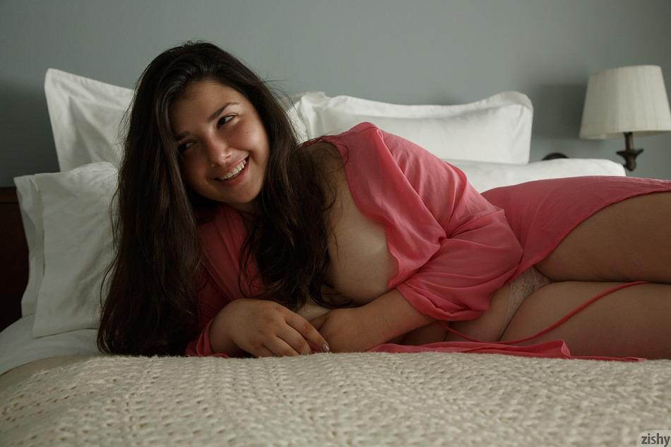 Chubby burnette coed Carolina Munoz seduces with her curves #60938115