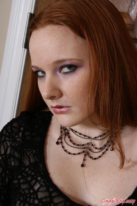 Pictures of goth teen Cindy Red showing you her tits #53837347