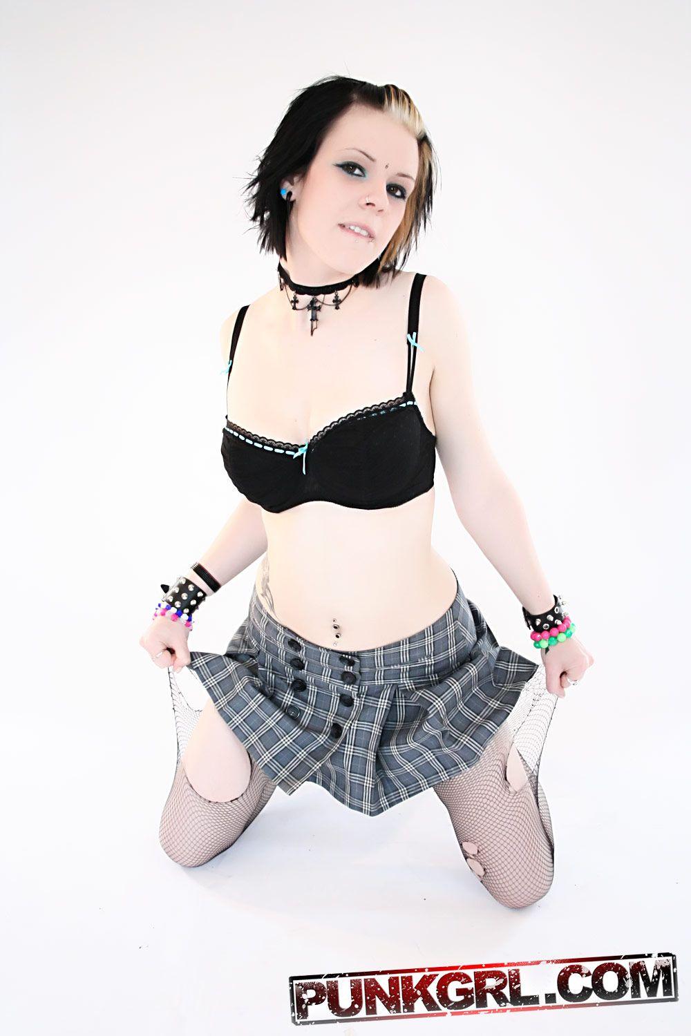 Pictures of teen punk Sky being a naughty schoolgirl #60763983