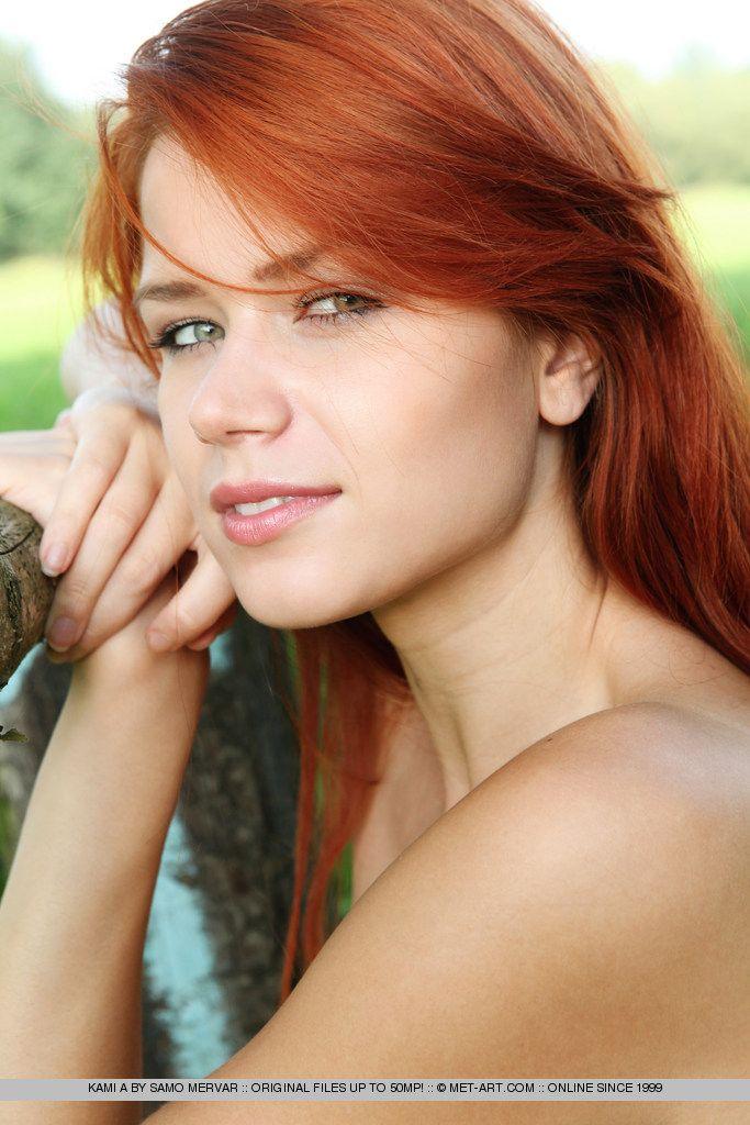 Pictures of redhead beauty Kami A naked outside #55938156