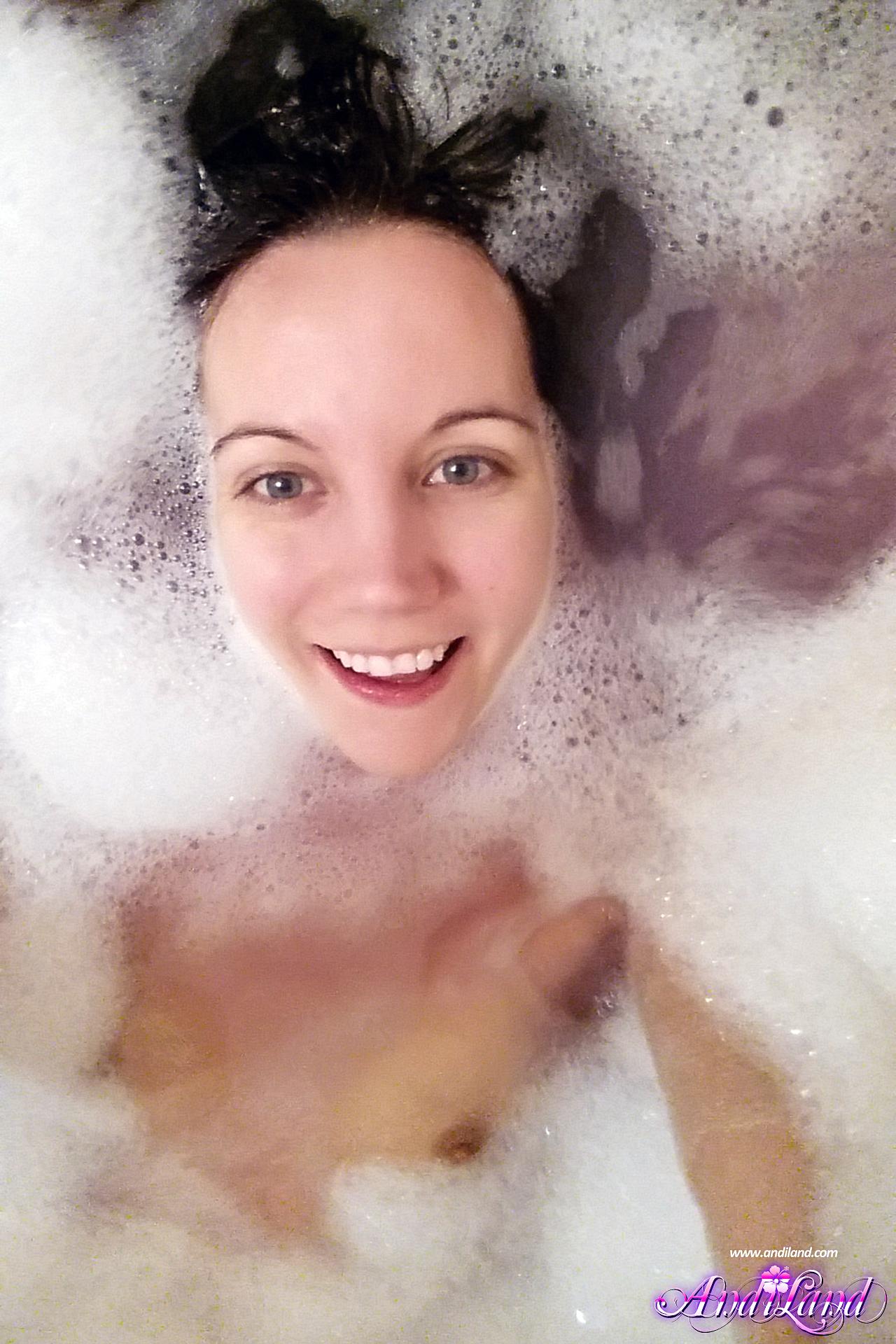 Andi Land takes some selfies for you in the bath #53135426