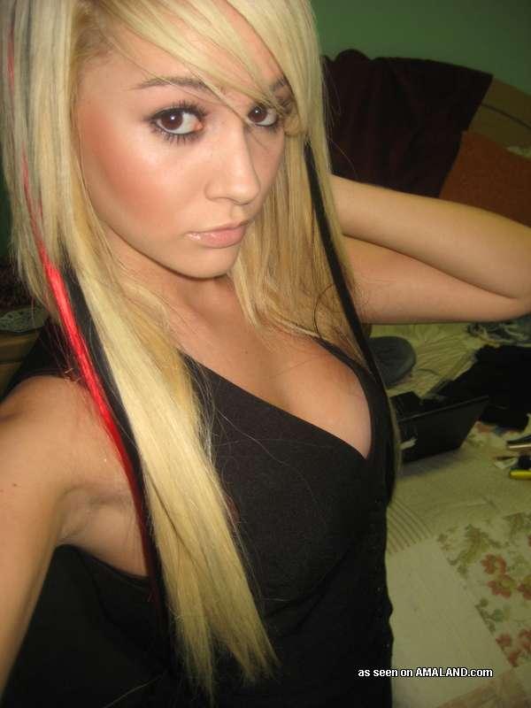 Self-shooting amateur blondes posing non nude #60664492
