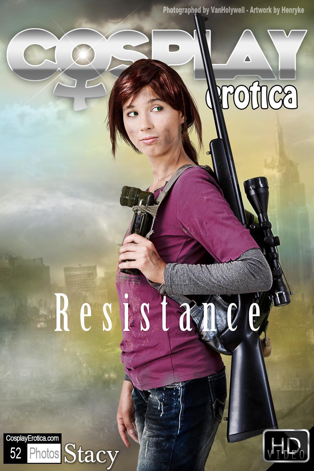 Cute cosplay girl Stacy is going to win the war in Resistance #60007648