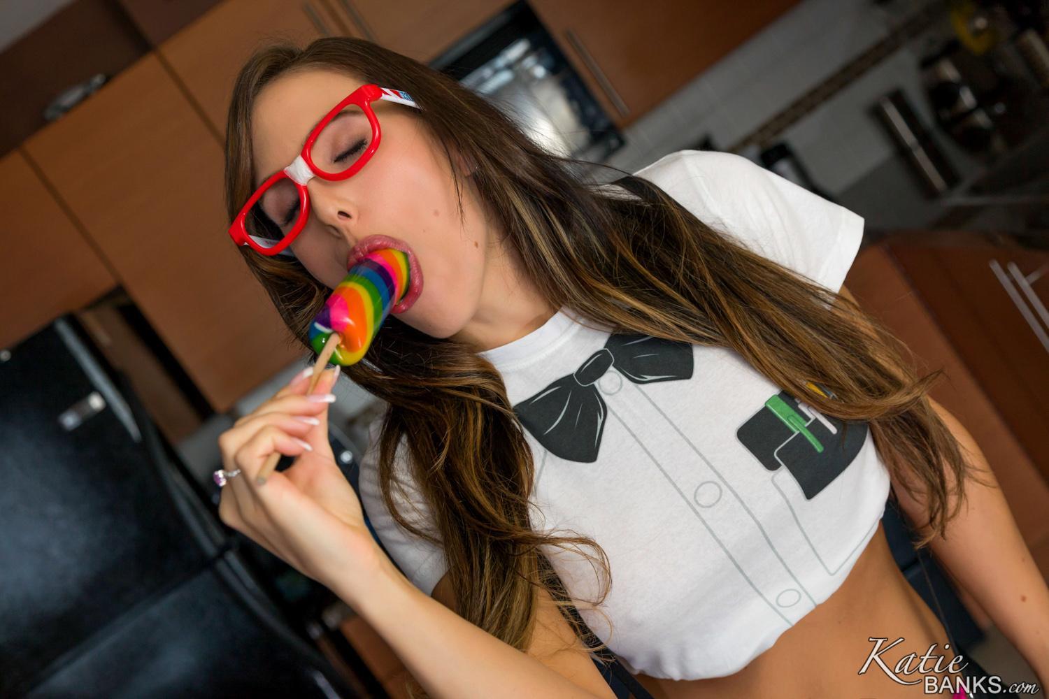 Busty hottie Katie Banks gets all nerdy and sexy for you #61798330