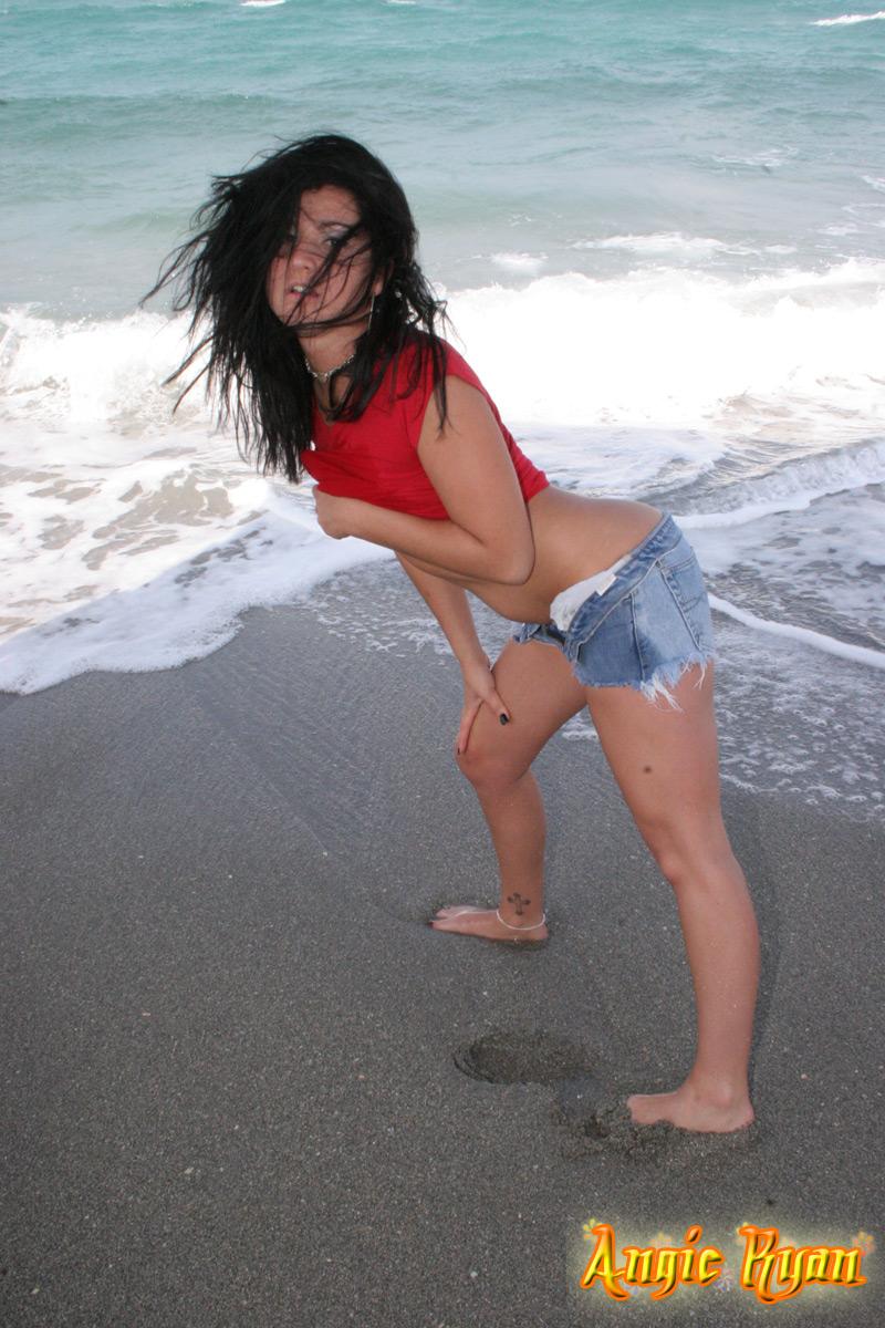 Pictures of Angie Ryan stripping on a beach #53199240
