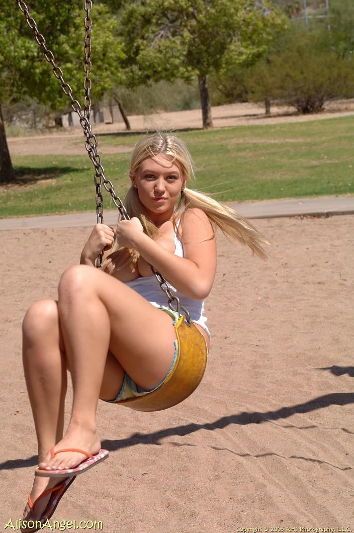 Pictures of Alison Angel being naughty at a park #53008785