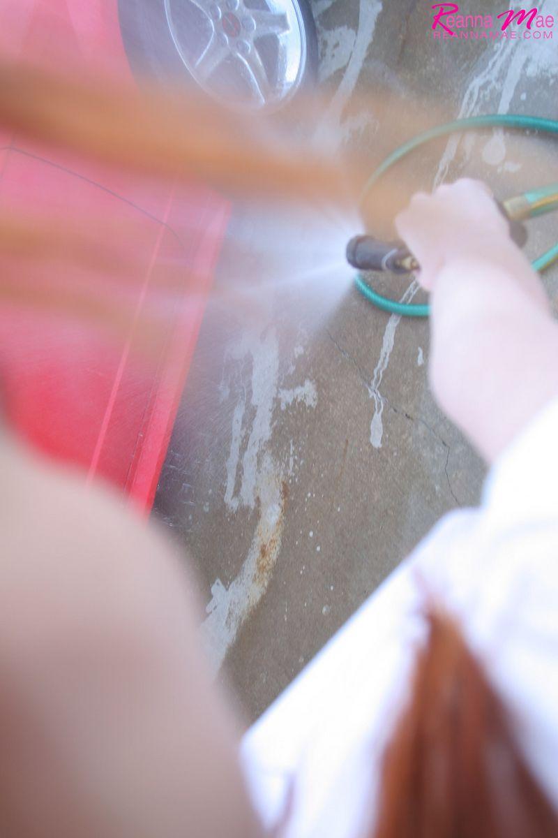 Pictures of Reanna Mae washing her car #59862603