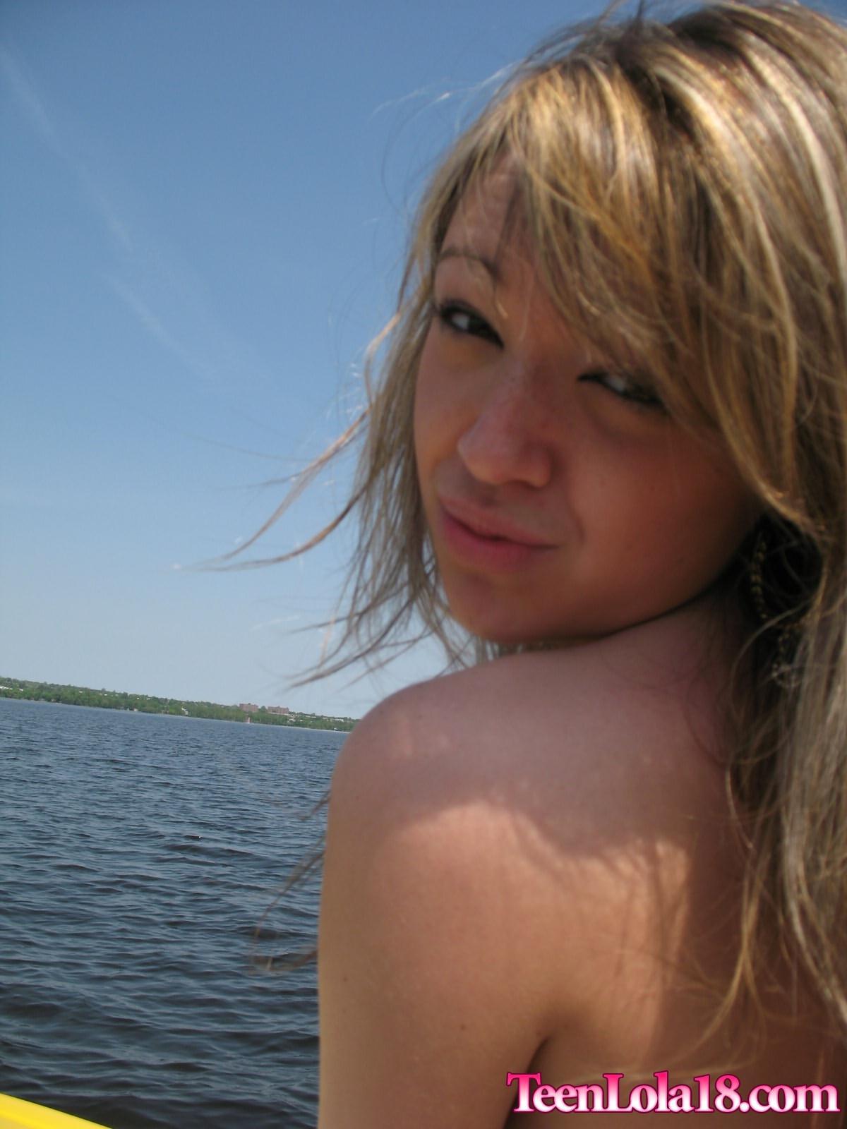 Pictures of Teen Lola 18 being dirty on a boat #60080531