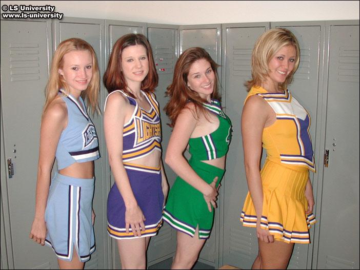Pictures of teen cheerleaders getting naughty in the locker room #54074005