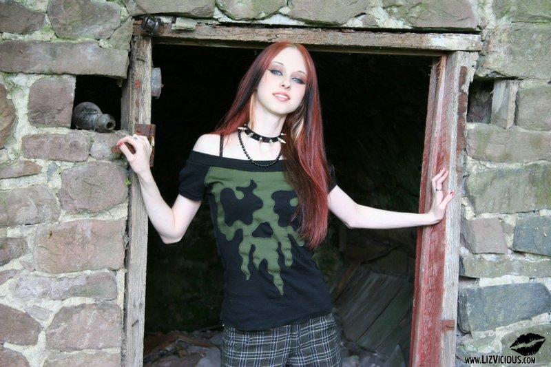 Liz gives us a few tease flashes at an old building #59036763