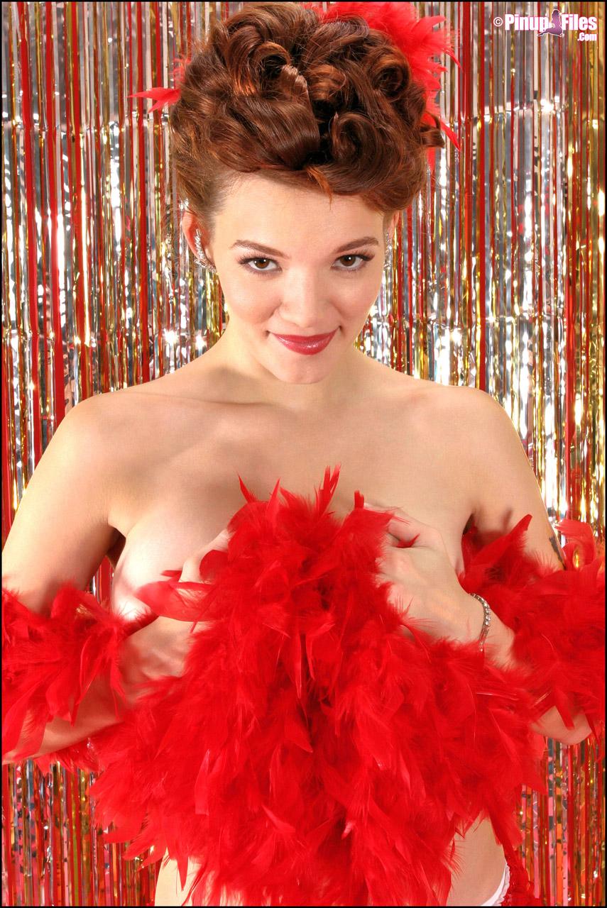 Redhead beauty Danielle Riley is a busty burlesque dancer #53979296