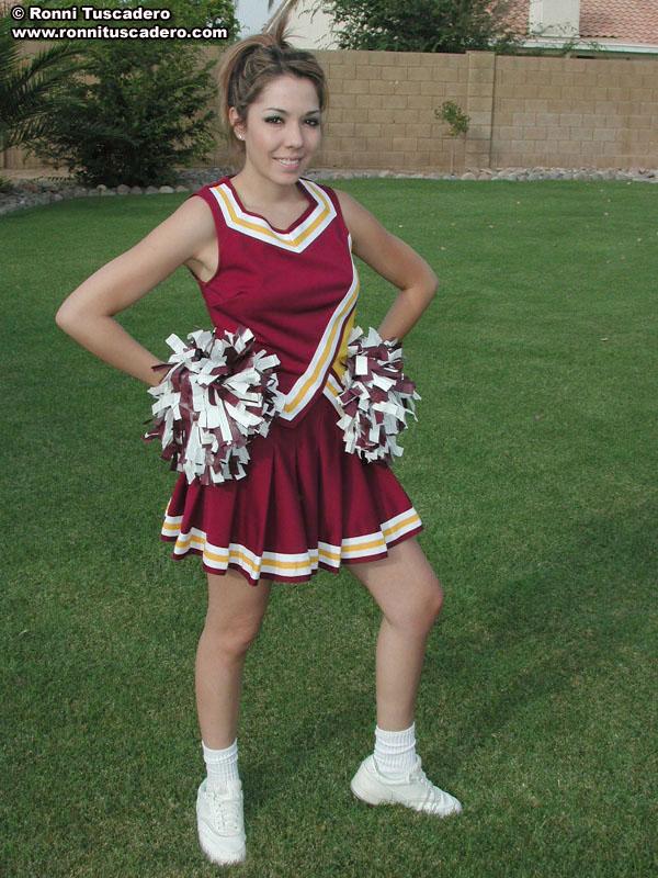 Hot cheerleader takes off her clothes #59876773