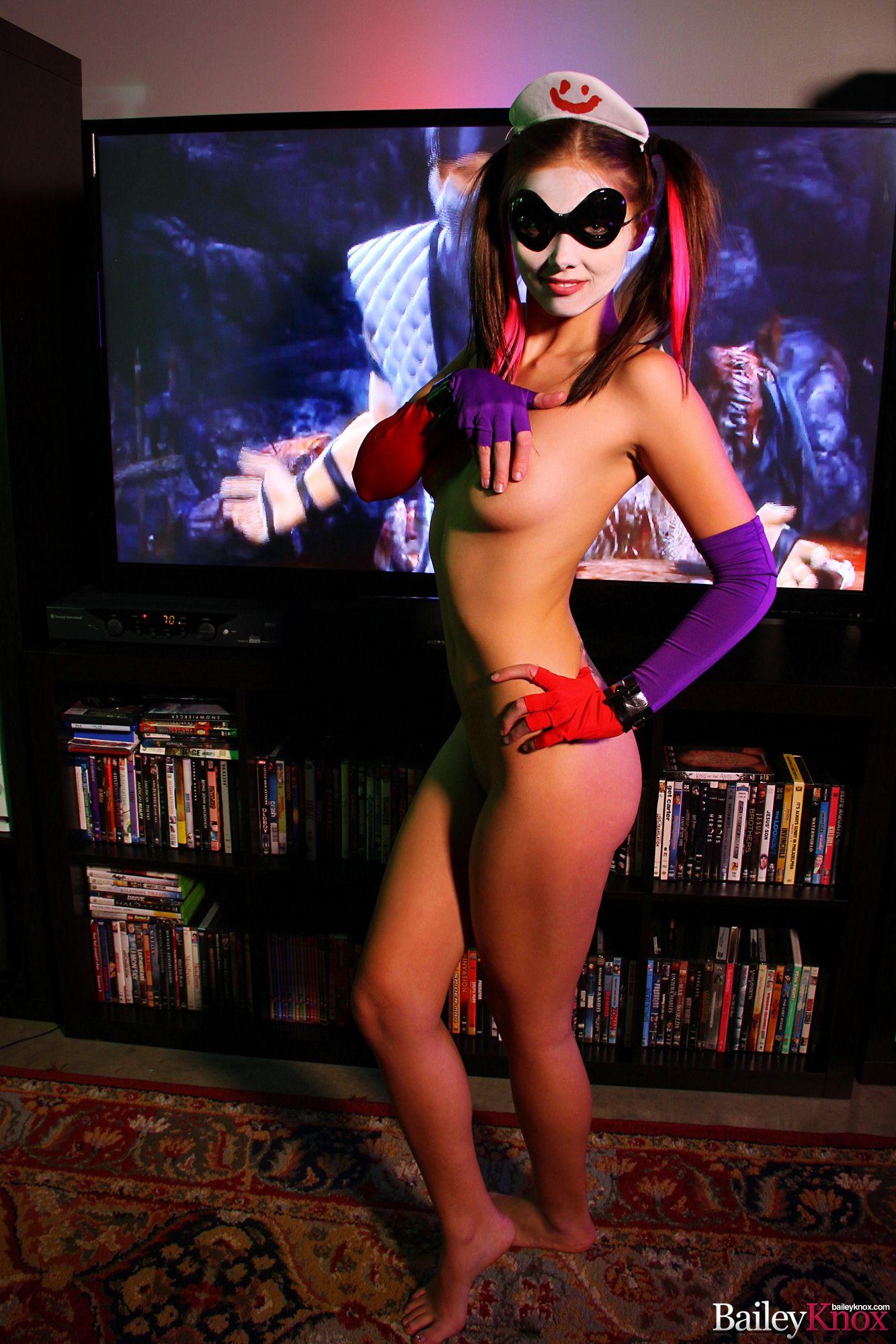 Bailey Knox gives you a little Harley Quinn from Arkham Asylum cosplay #53398888
