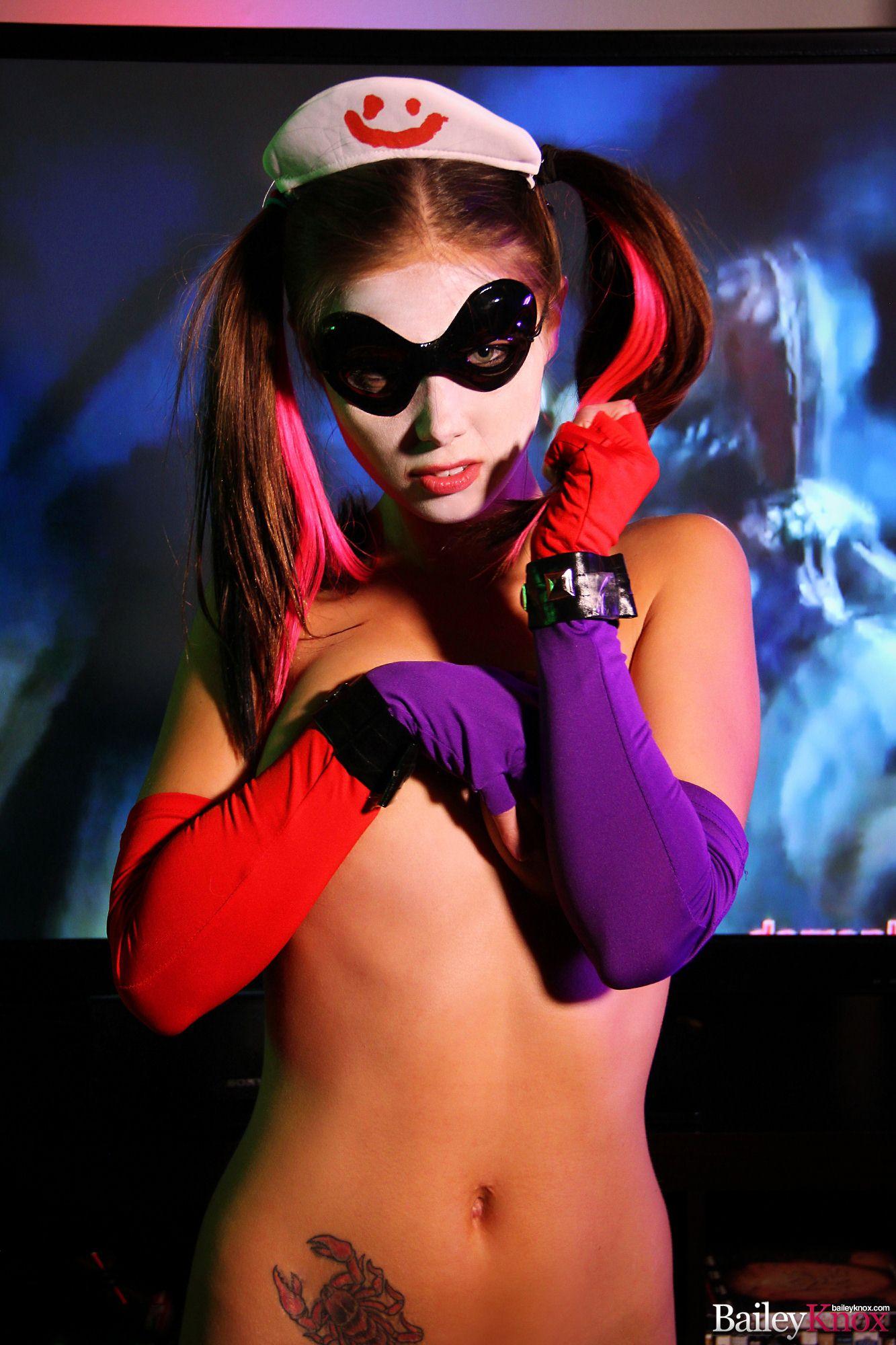Bailey Knox gives you a little Harley Quinn from Arkham Asylum cosplay #53398917