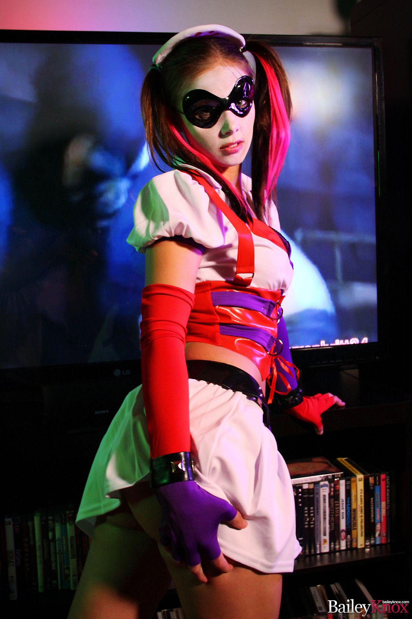 Bailey Knox gives you a little Harley Quinn from Arkham Asylum cosplay #53399095