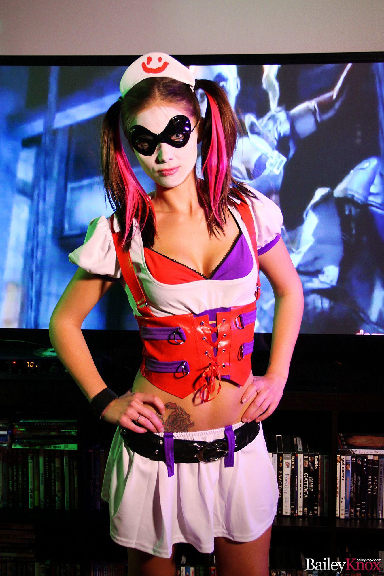 Bailey Knox gives you a little Harley Quinn from Arkham Asylum cosplay #53399128
