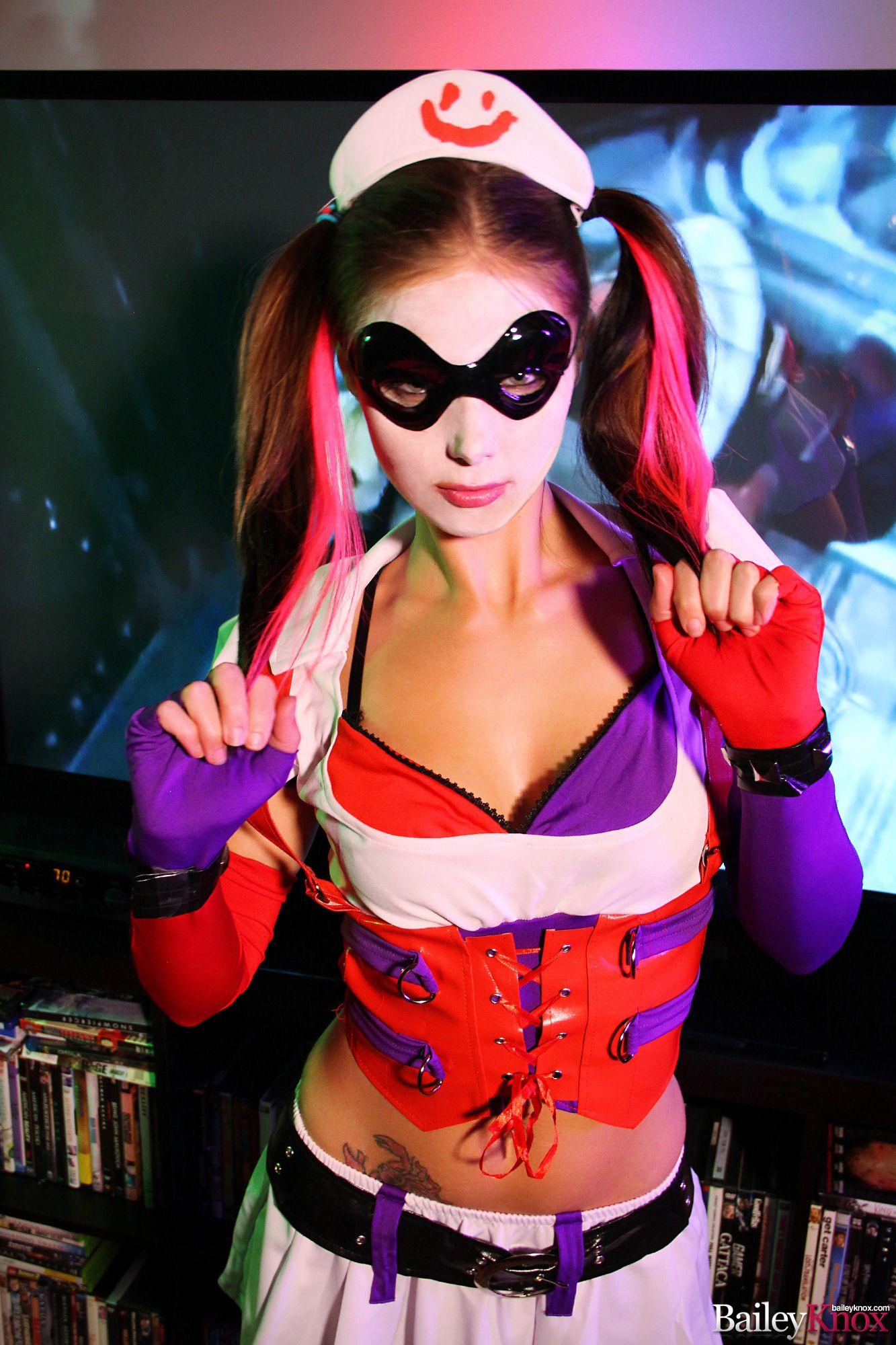 Bailey Knox gives you a little Harley Quinn from Arkham Asylum cosplay #53399204