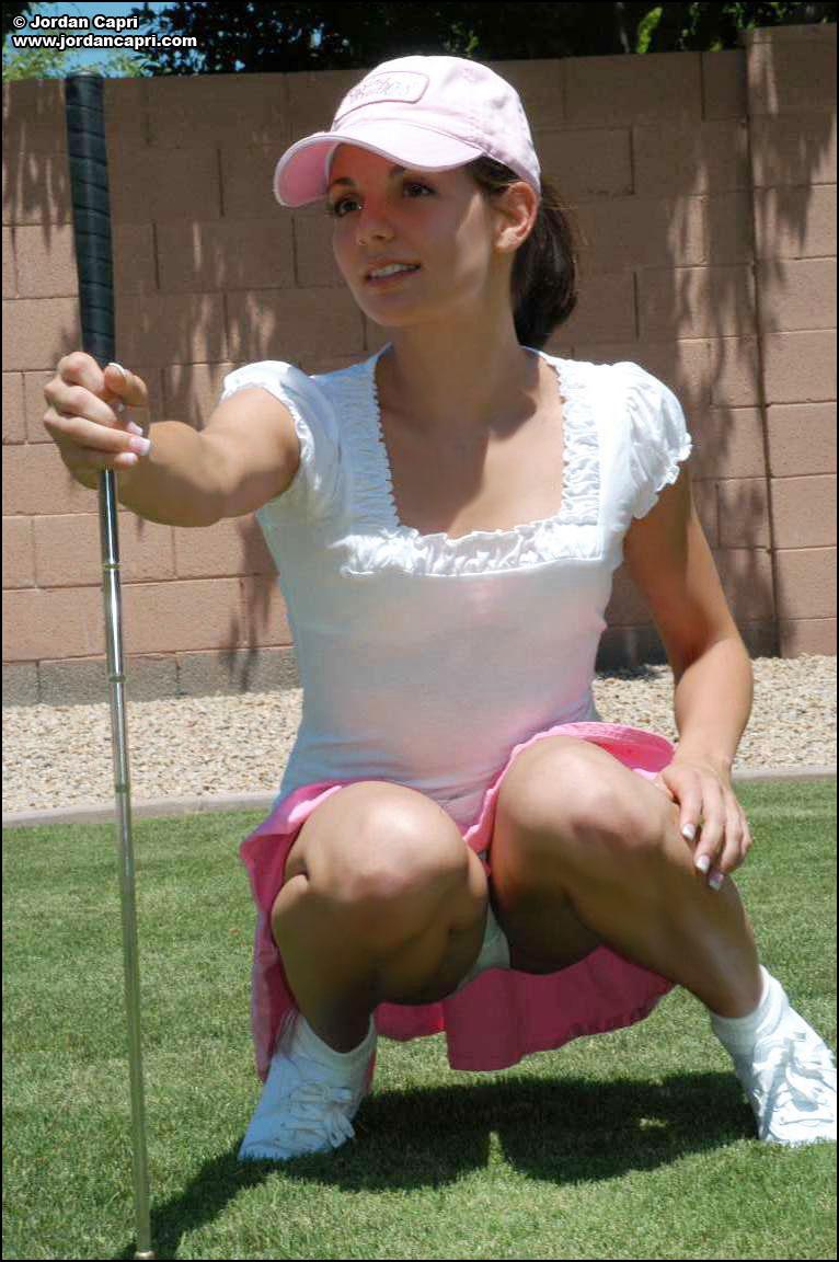 Pictures of teen Jordan Capri playing a sexy game of golf #55599592