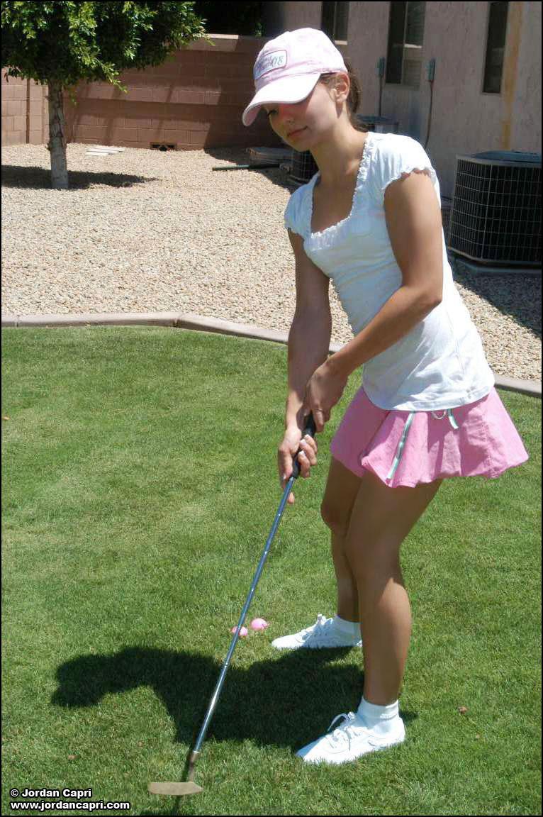 Pictures of teen Jordan Capri playing a sexy game of golf #55599612