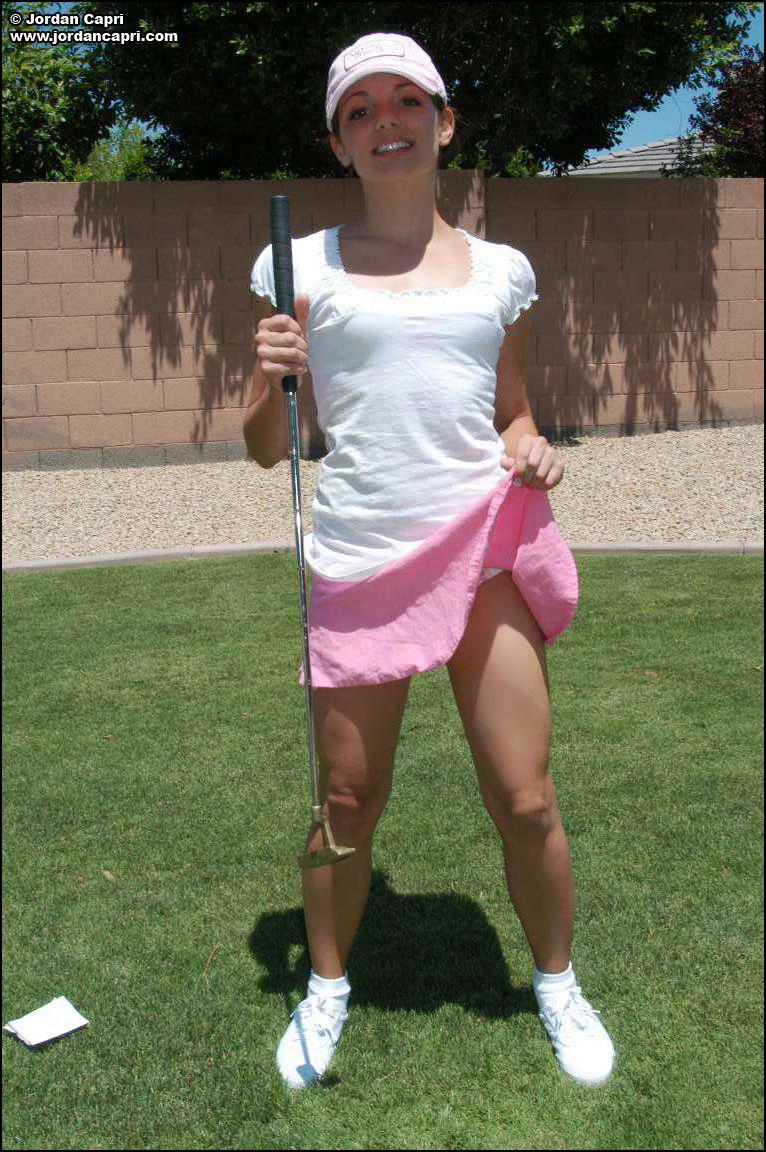 Pictures of teen Jordan Capri playing a sexy game of golf #55599722