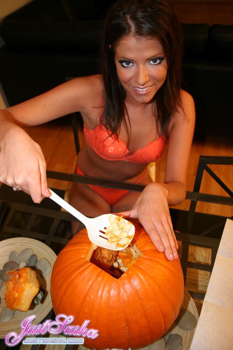 Pictures of Just Sasha preparing for halloween #55825433