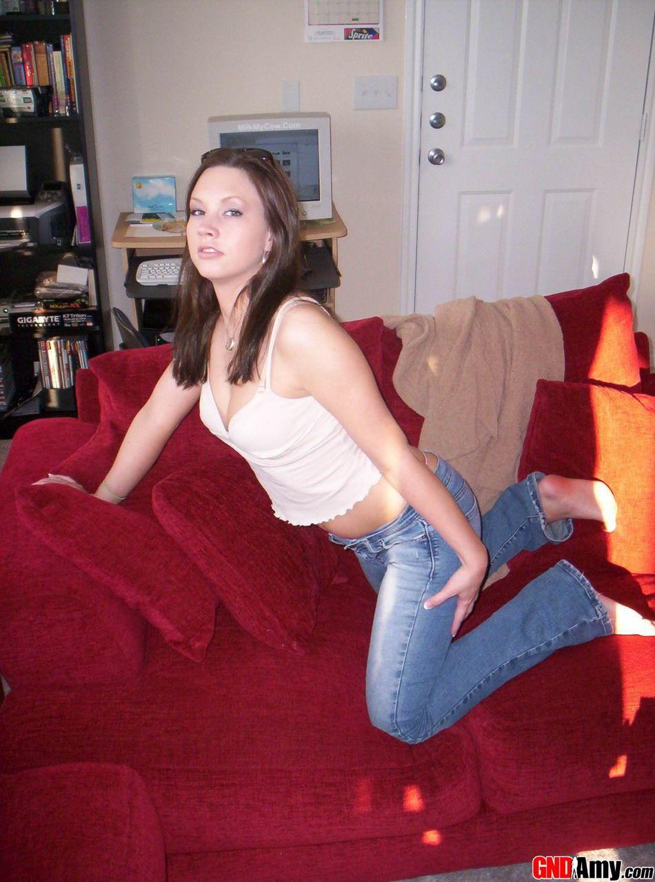 Pictures of teen GND Amy waiting for you on the couch #54541917