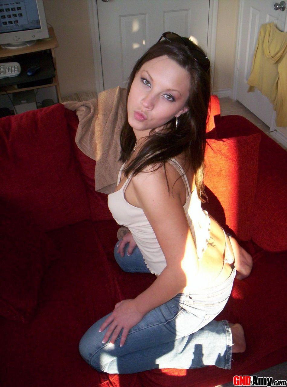 Pictures of teen GND Amy waiting for you on the couch #54542016