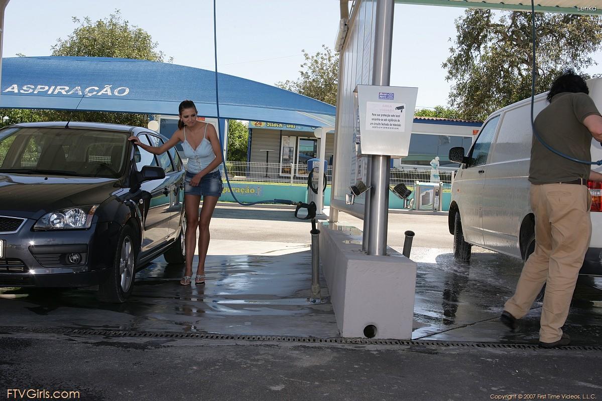 Pictures of Lenka washing her car #54297544
