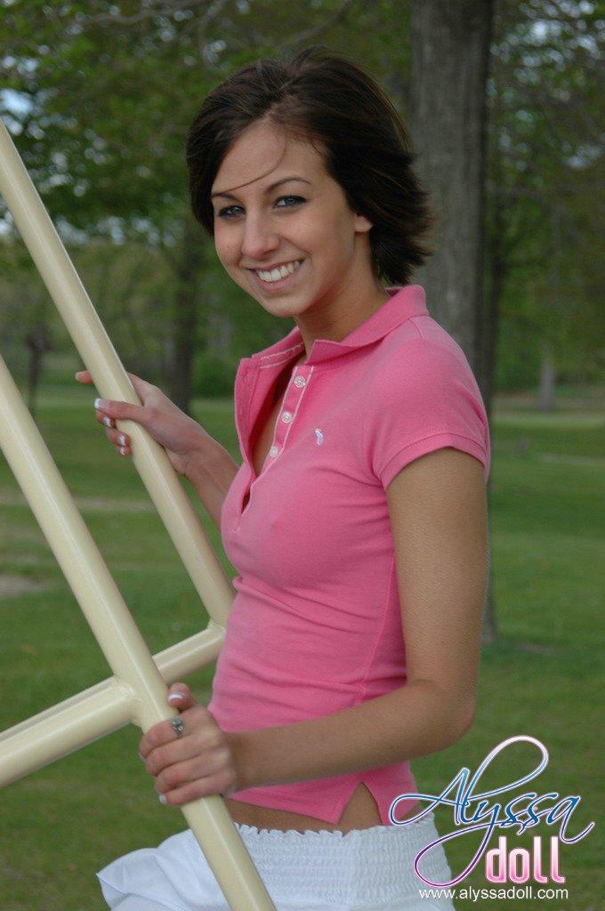 Pictures of Alyssa Doll flashing at the park #53052081