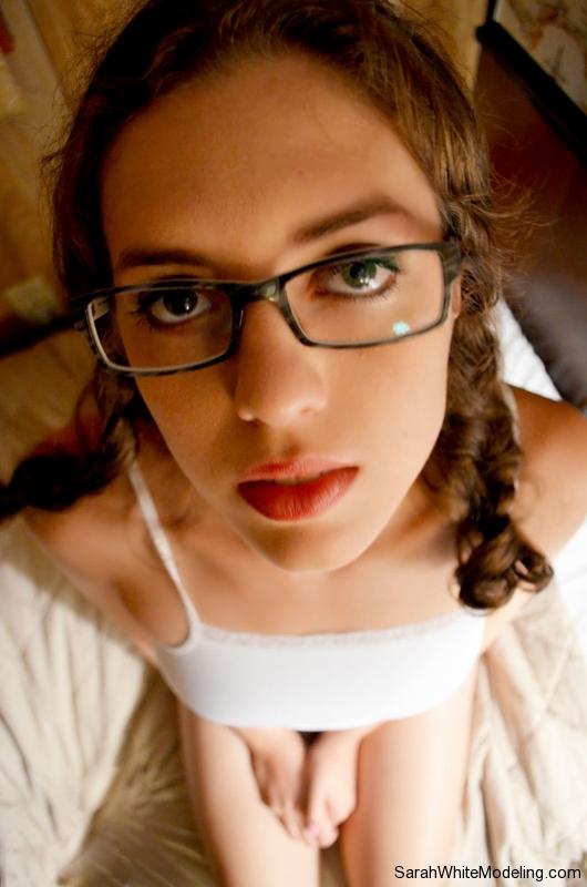 Sarah White teases you in her sexy glasses and pigtails #59934791