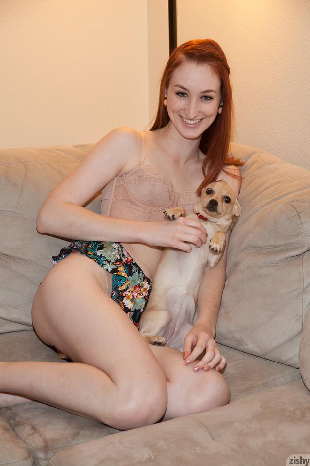 Redhead teen Haley Gladwell teases with her amazing body at home #54617419
