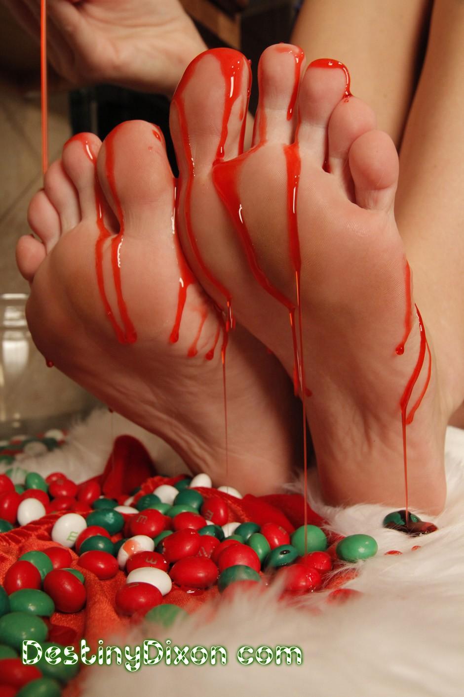 Destiny Dixon gives you a nasty foot fetish set with candy #54030156