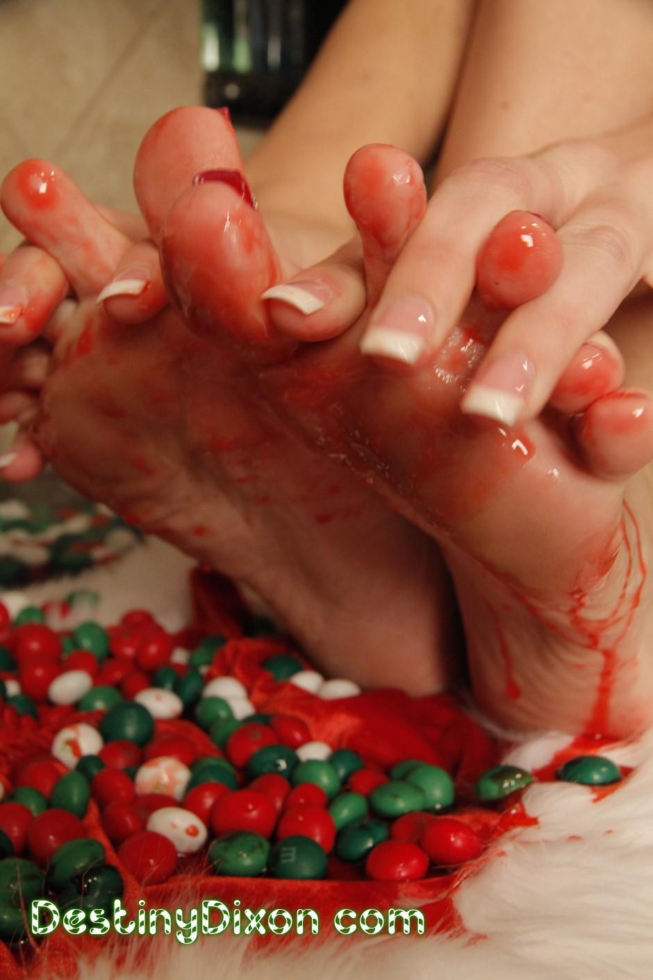 Destiny Dixon gives you a nasty foot fetish set with candy #54030201