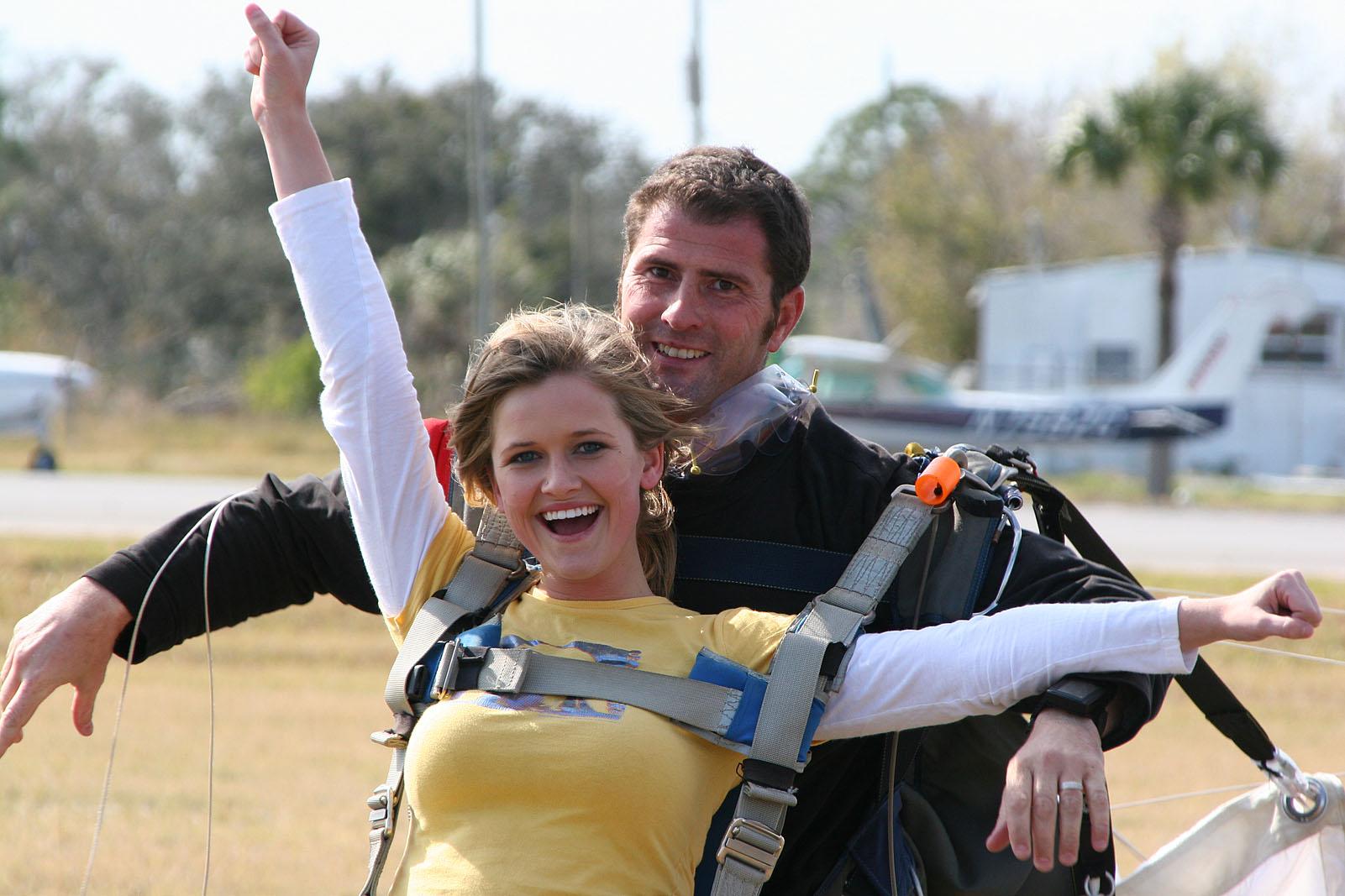 Pictures of Samantha Gauge and Brooke Skye going sky diving #53558159