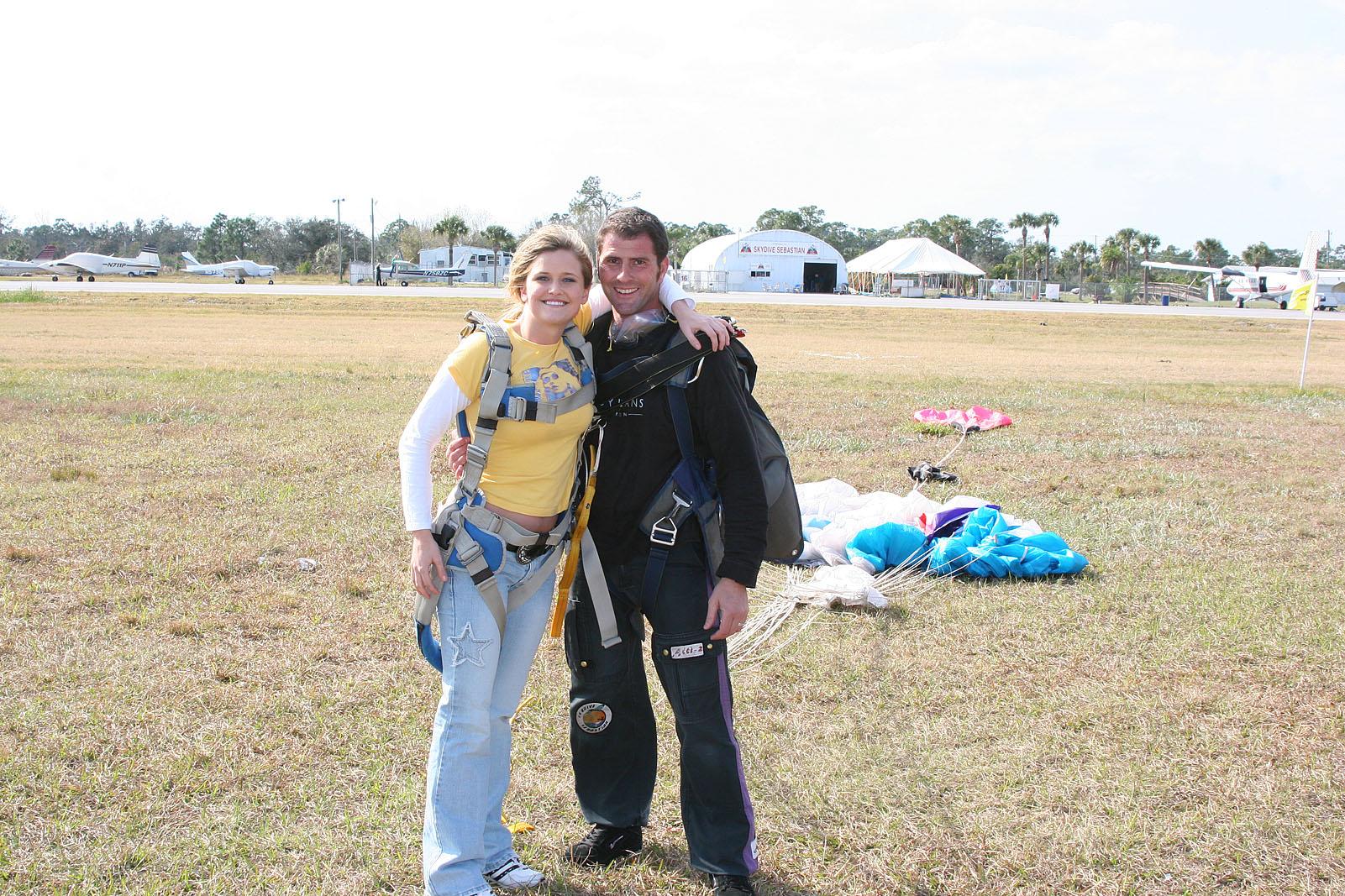 Pictures of Samantha Gauge and Brooke Skye going sky diving #53558291